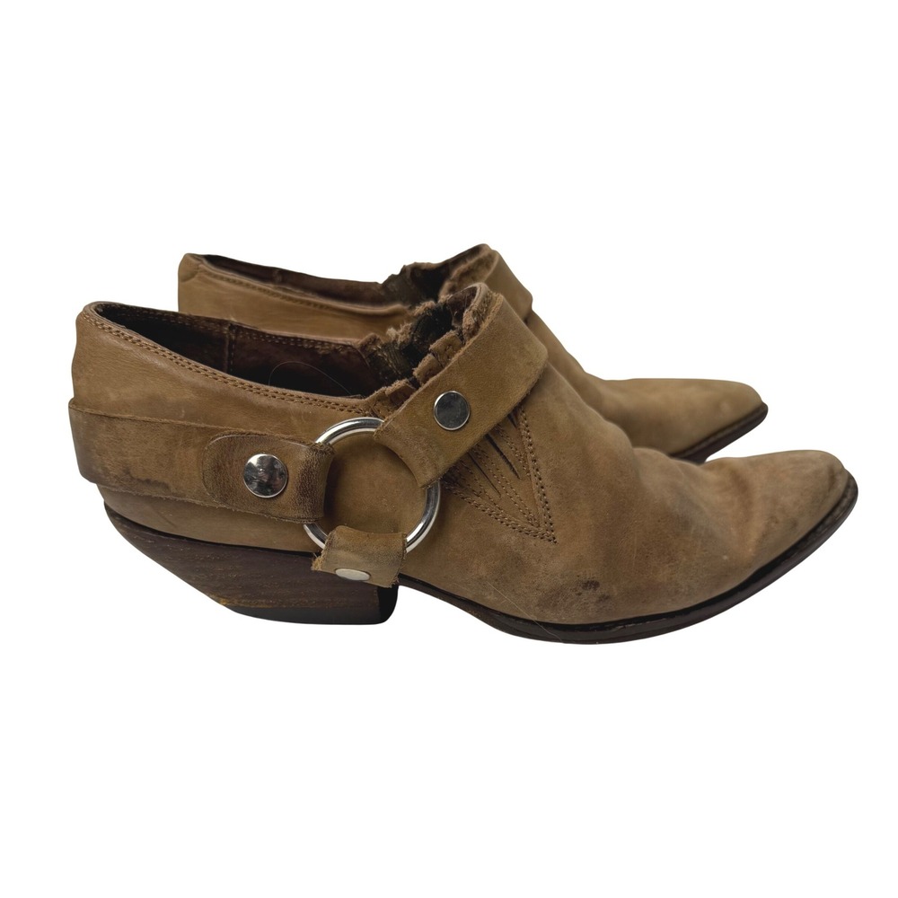 Vintage Guess Harness Boots Women‎ 6.5 Western Moto Leather Georges Marciano 90s